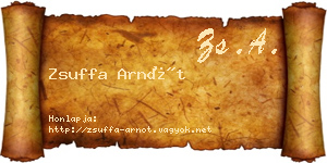 Zsuffa Arnót névjegykártya